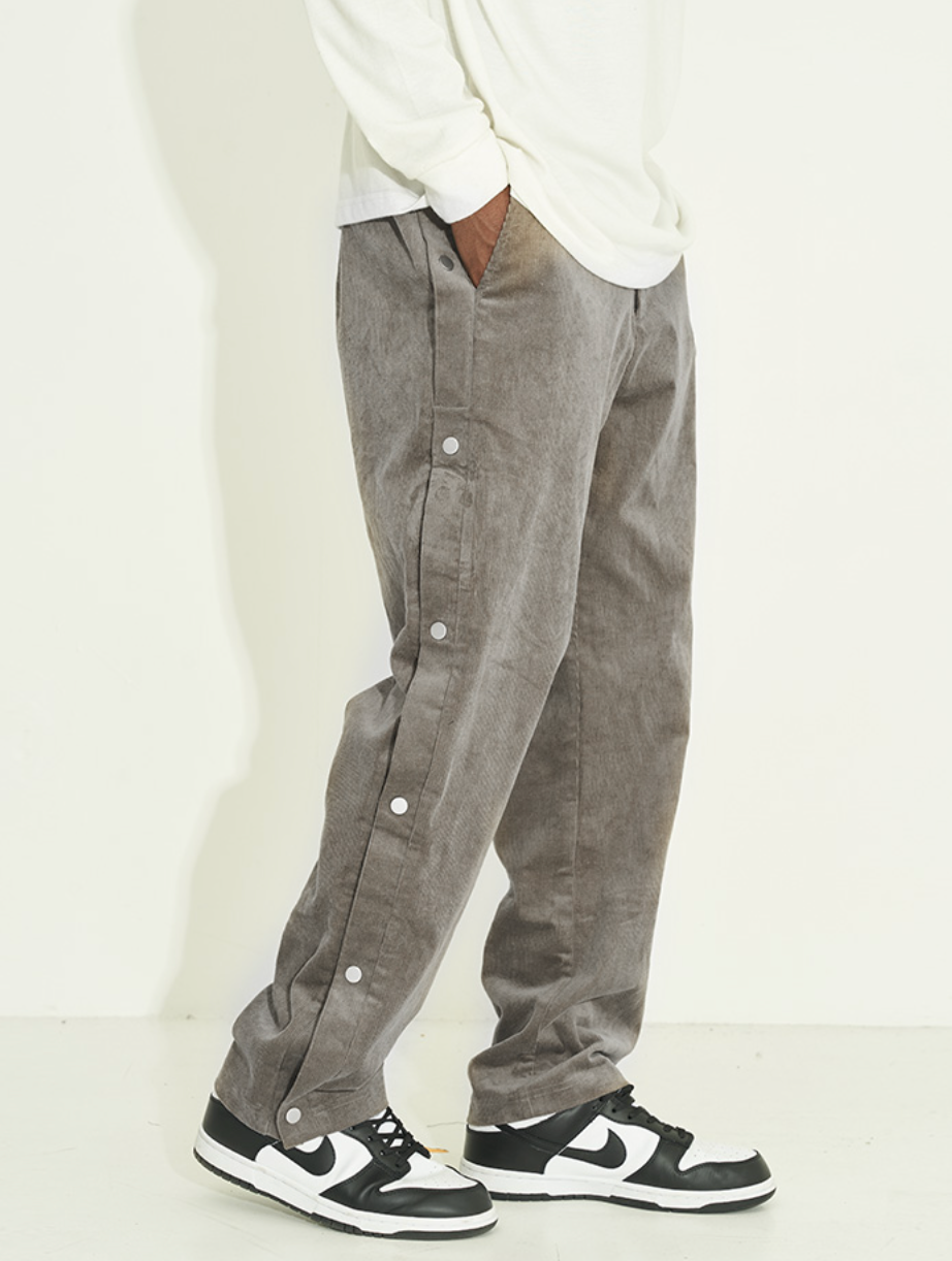 Harsh and Cruel Side Breasted Corduroy Trousers