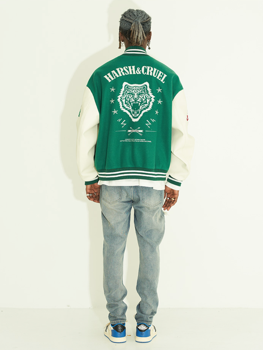 Harsh and Cruel Distressed Flower Print Distressed Loose Denim