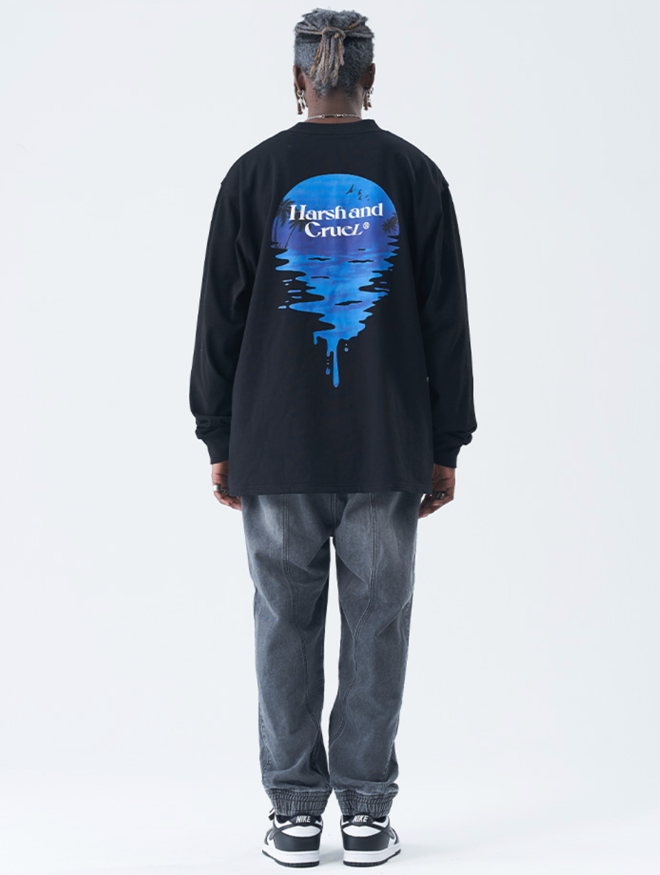 Harsh and Cruel Split Beam Foot Wash Casual Jeans