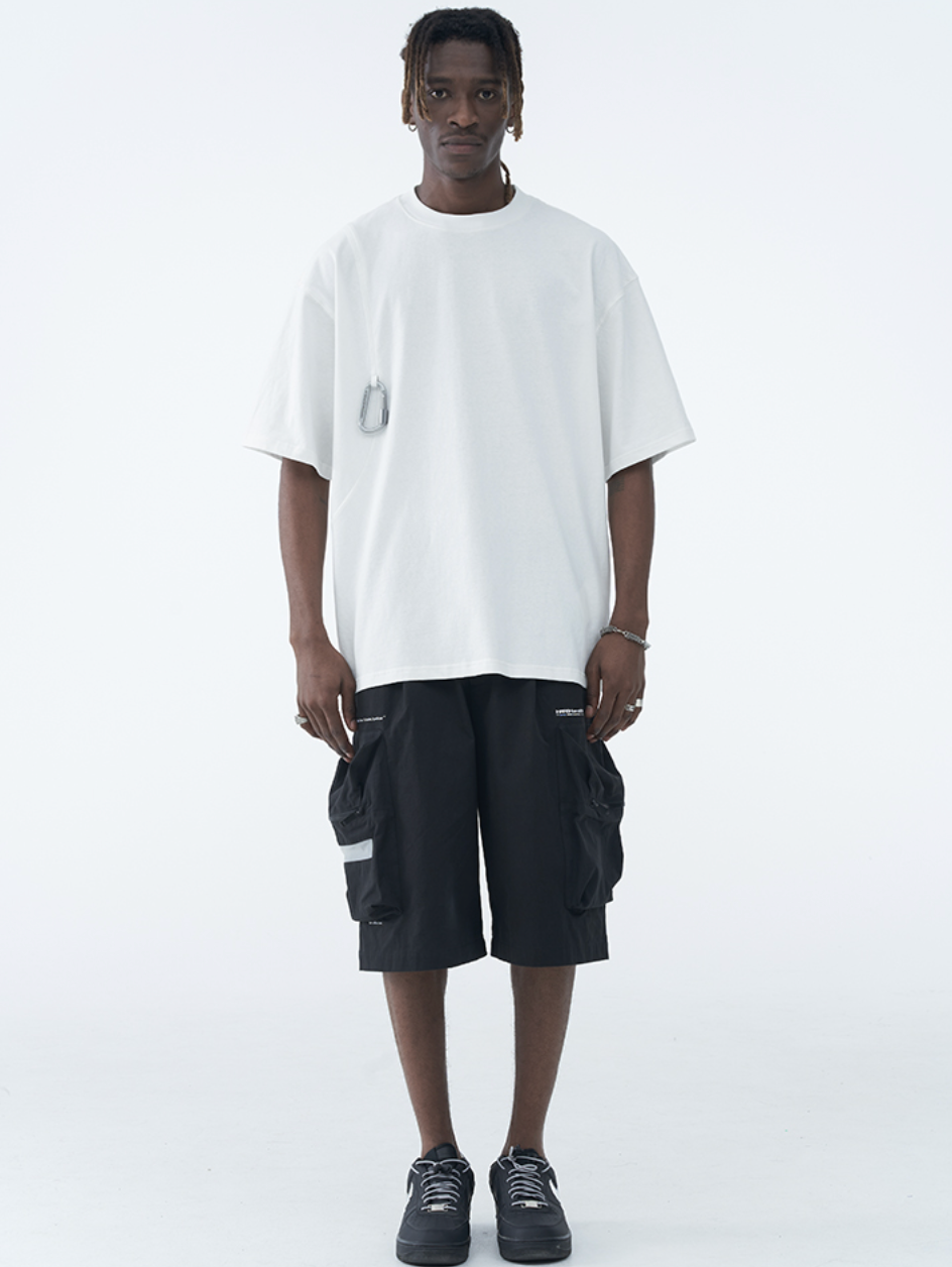 Harsh and Cruel PVC Stitching Pleated Functional 3D Large Pocket Shorts