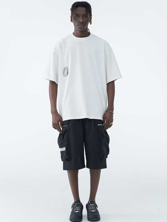 Harsh and Cruel PVC Stitching Pleated Functional 3D Large Pocket Shorts