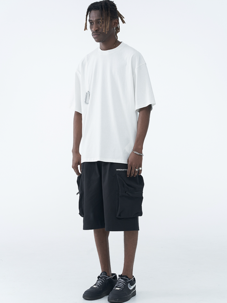 Harsh and Cruel PVC Stitching Pleated Functional 3D Large Pocket Shorts