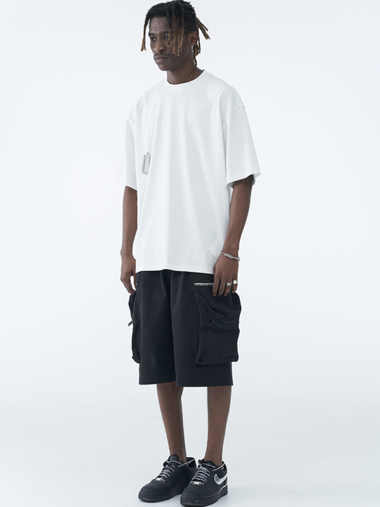 Harsh and Cruel PVC Stitching Pleated Functional 3D Large Pocket Shorts