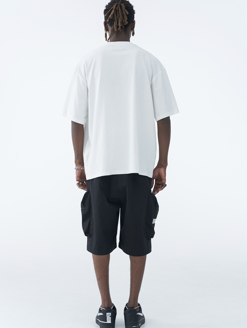 Harsh and Cruel PVC Stitching Pleated Functional 3D Large Pocket Shorts