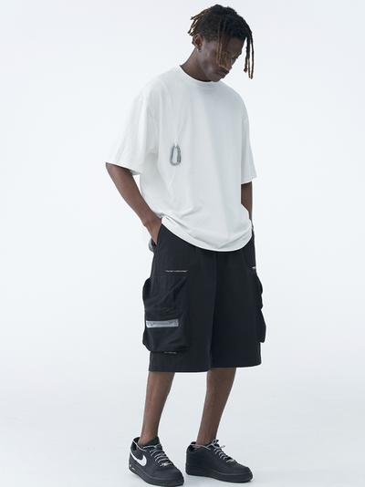 Harsh and Cruel PVC Stitching Pleated Functional 3D Large Pocket Shorts