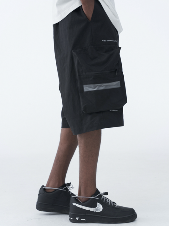 Harsh and Cruel PVC Stitching Pleated Functional 3D Large Pocket Shorts