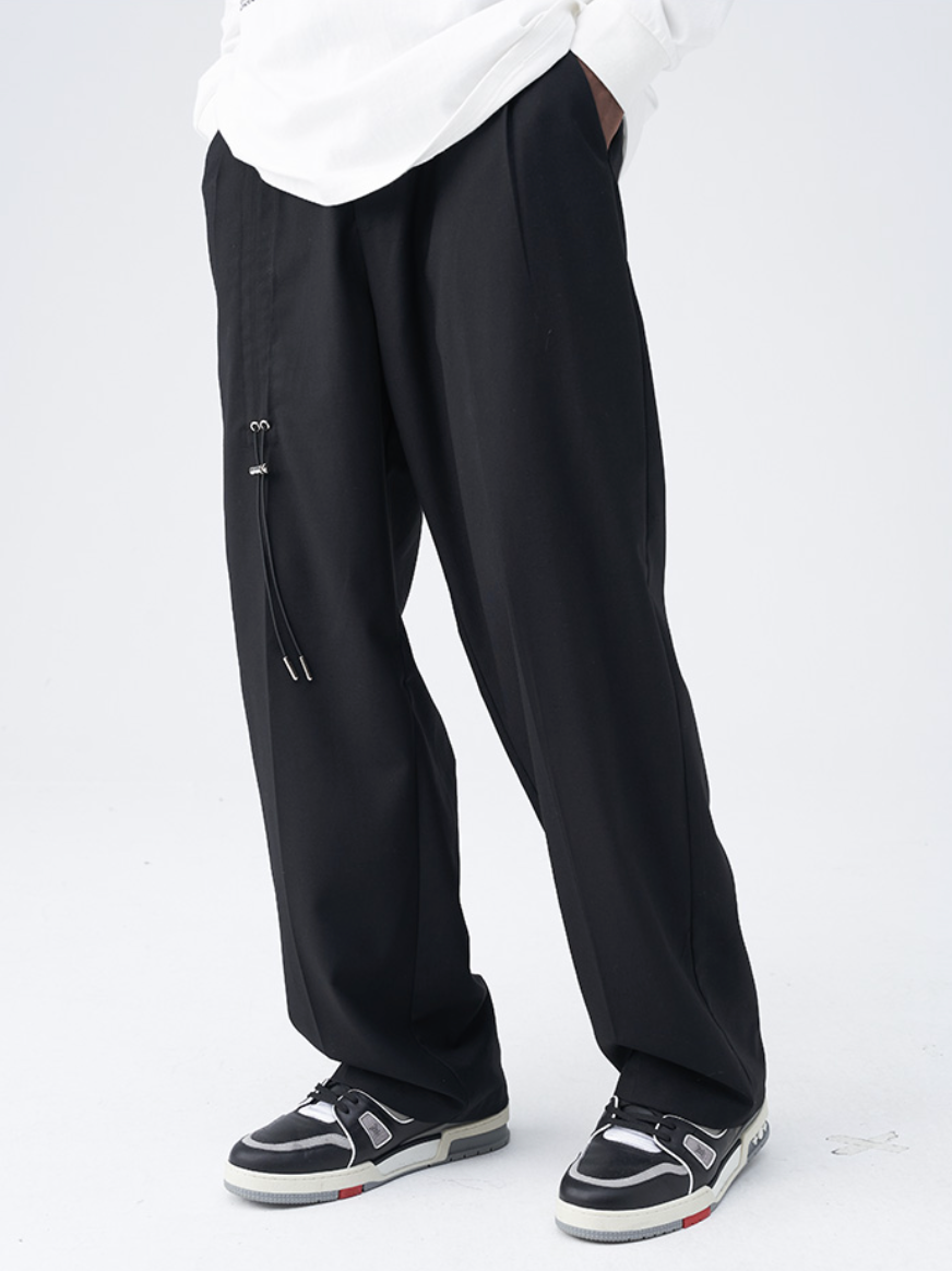 Harsh and Cruel Carabiner Pleated Loose Suit Trousers