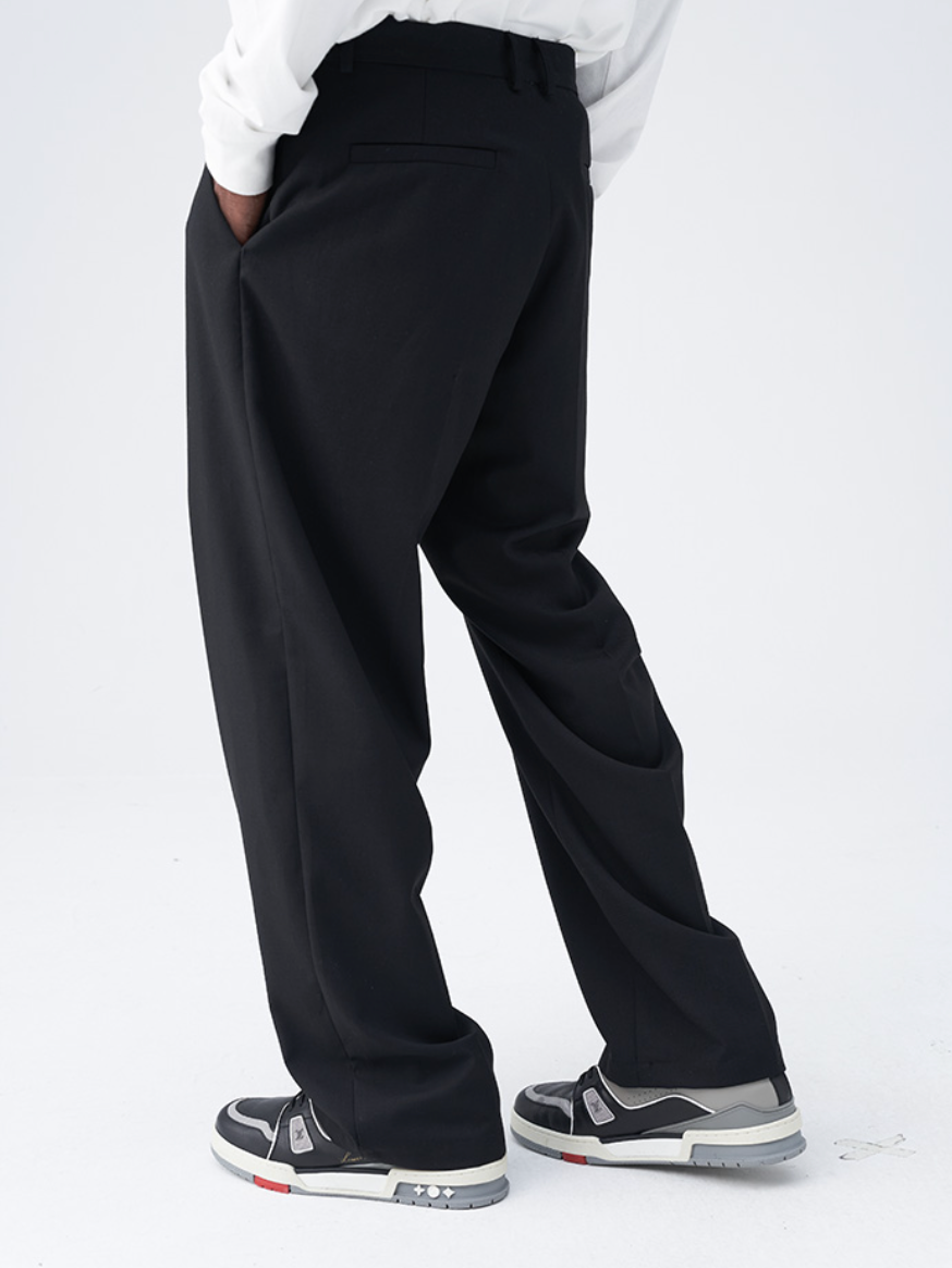 Harsh and Cruel Carabiner Pleated Loose Suit Trousers