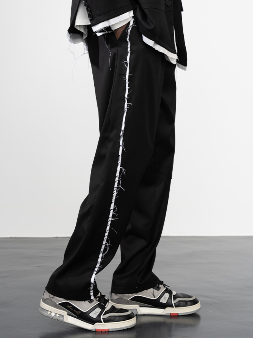 Harsh and Cruel Ripped Loose Straight Trousers