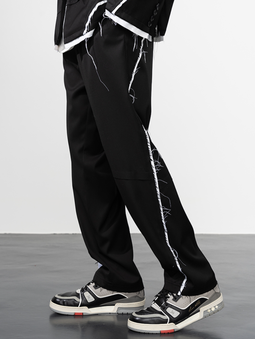 Harsh and Cruel Ripped Loose Straight Trousers