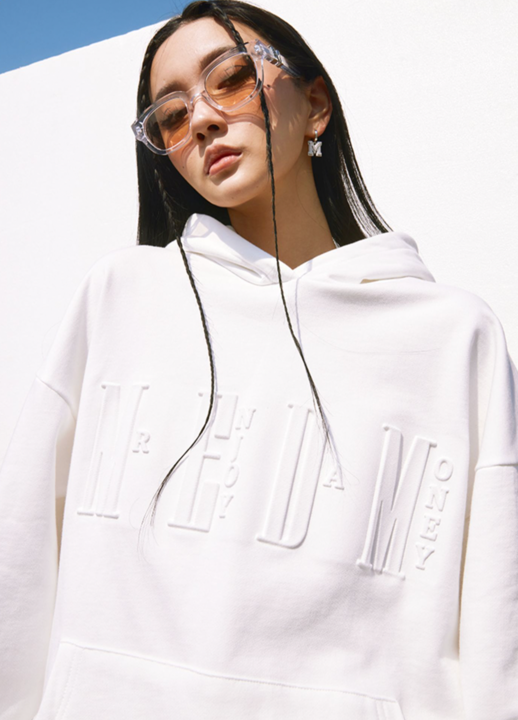 MEDM Embossed Letter Logo Hoodie