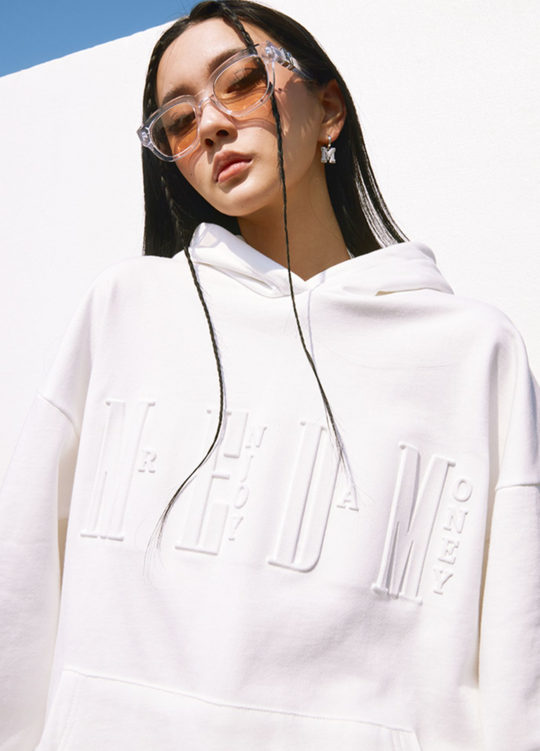 MEDM Embossed Letter Logo Hoodie