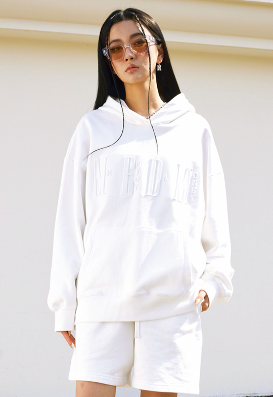 MEDM Embossed Letter Logo Hoodie