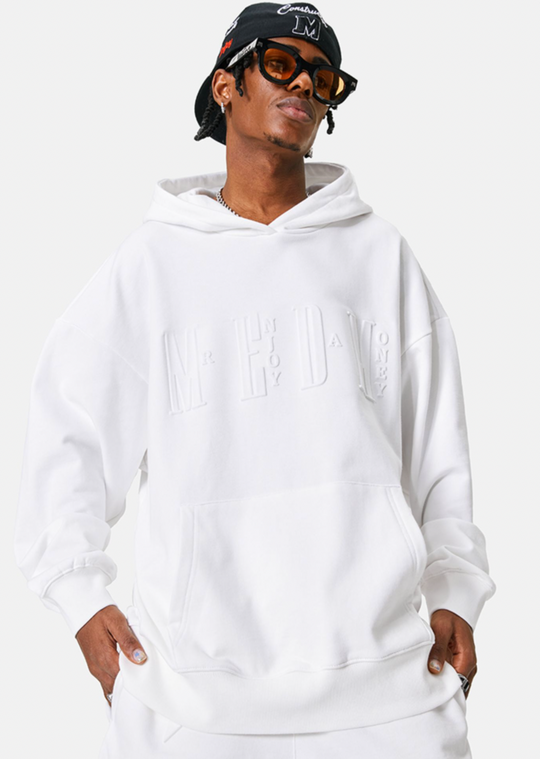 MEDM Embossed Letter Logo Hoodie