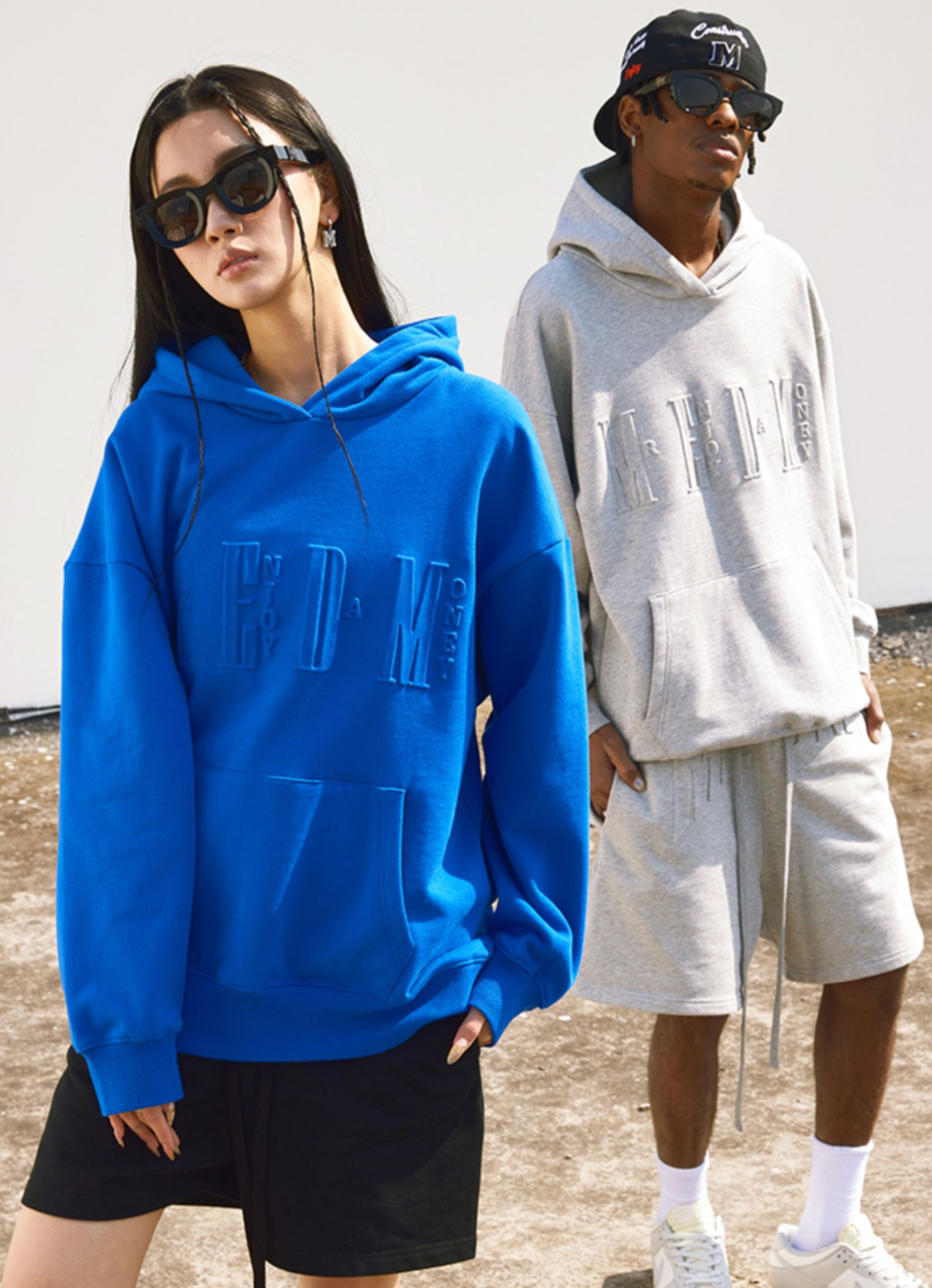 MEDM Embossed Letter Logo Hoodie