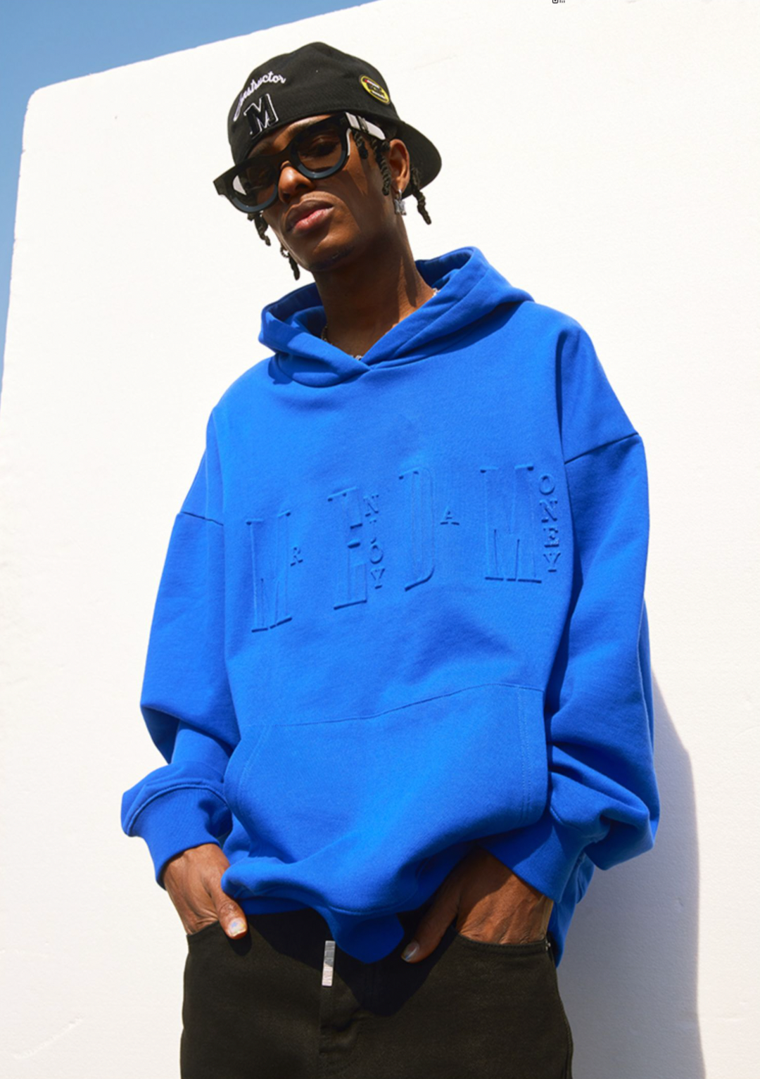 MEDM Embossed Letter Logo Hoodie