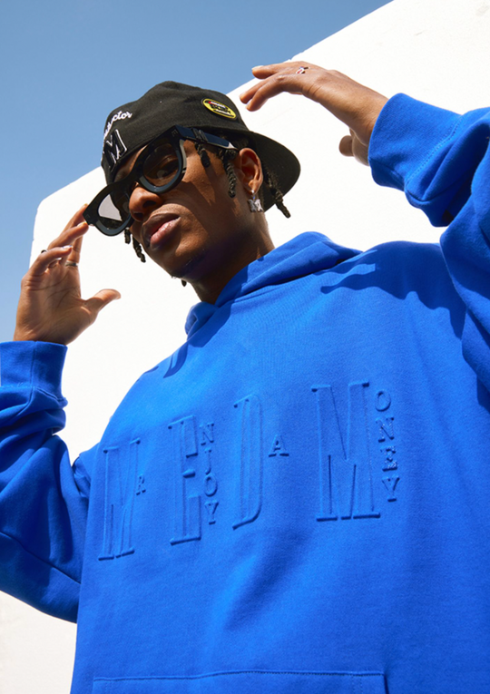 MEDM Embossed Letter Logo Hoodie
