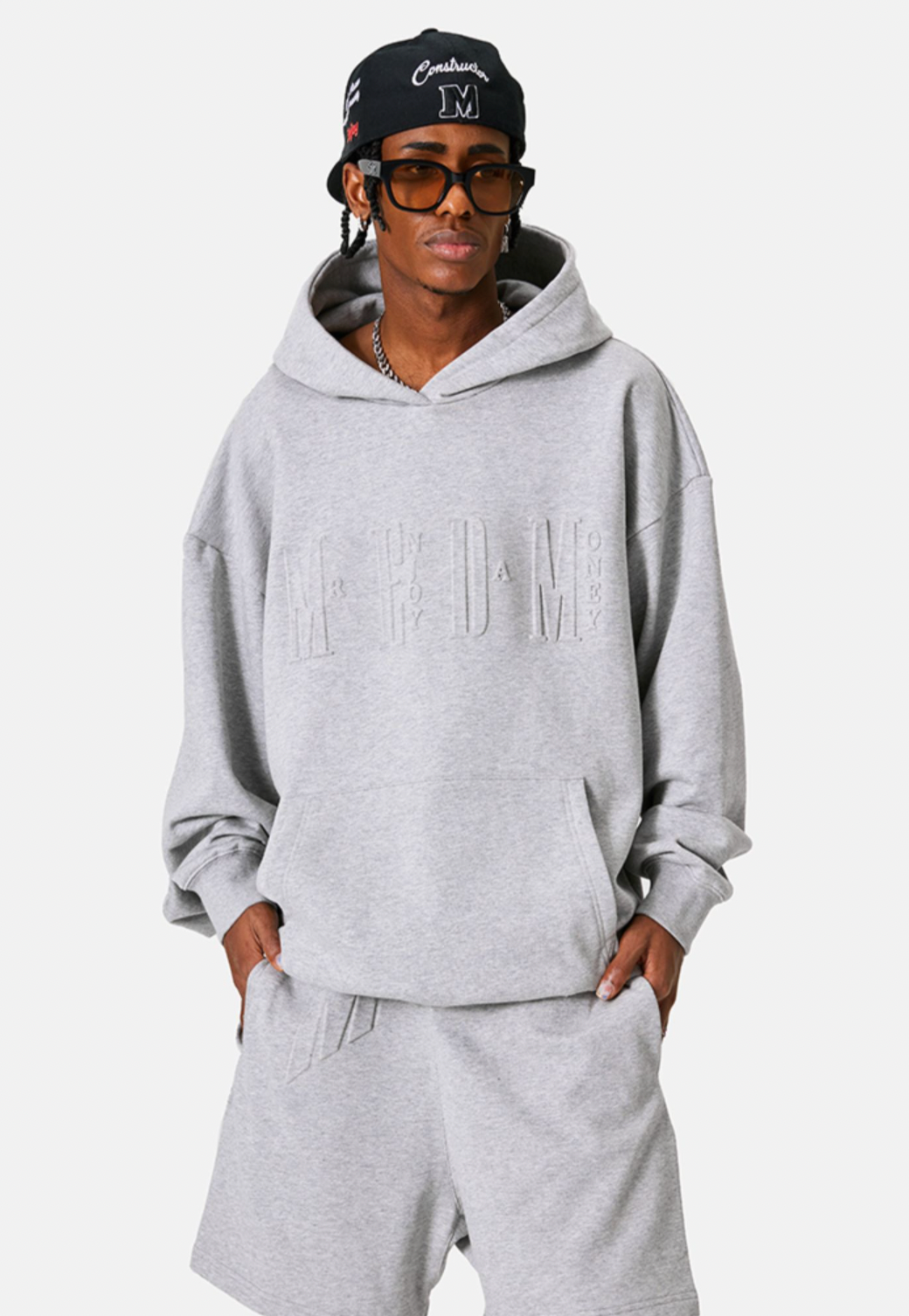 MEDM Embossed Letter Logo Hoodie