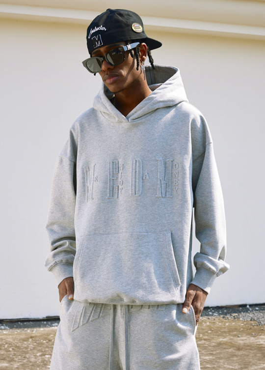 MEDM Embossed Letter Logo Hoodie