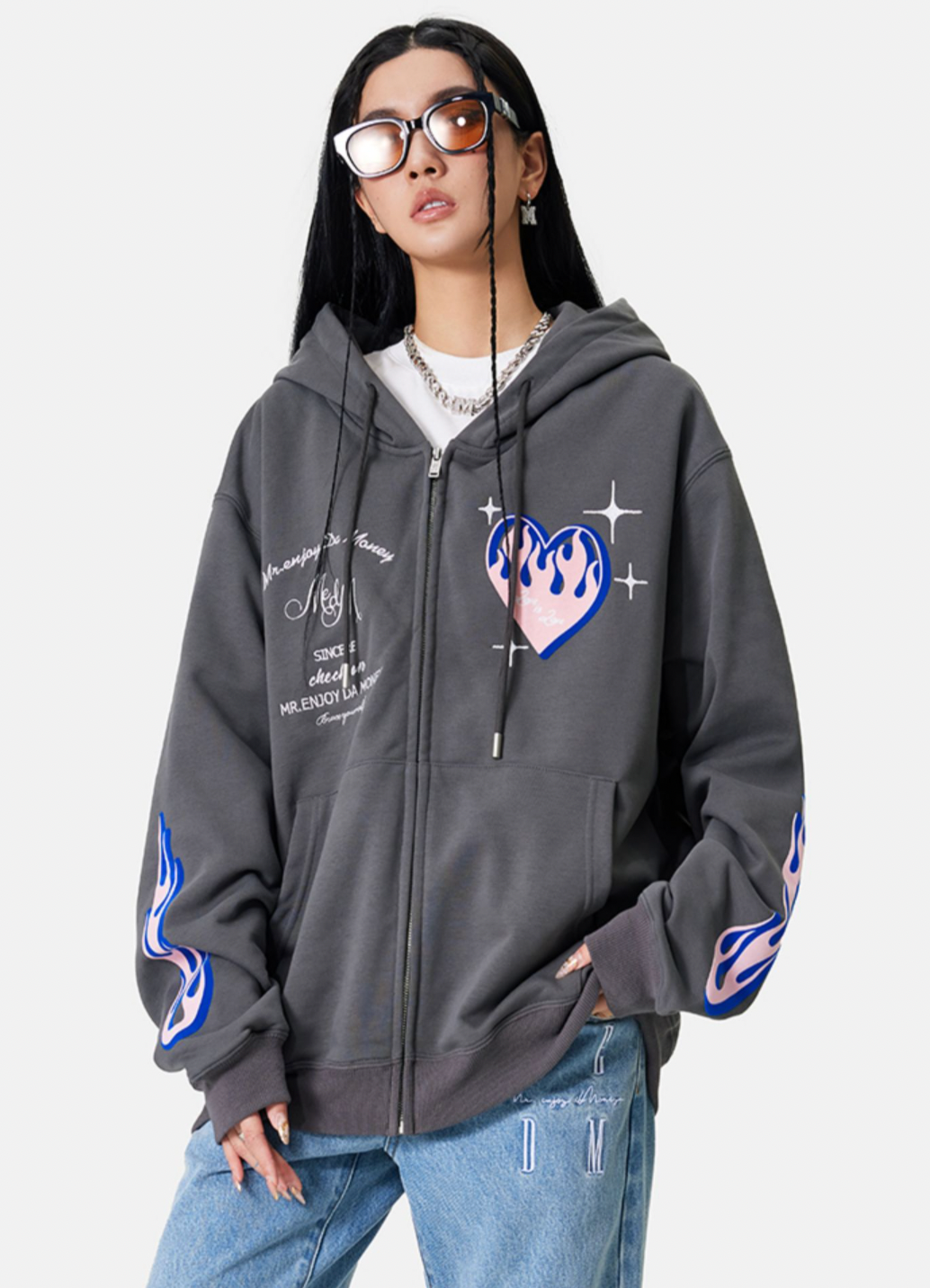 MEDM Love Zipper Hoodie