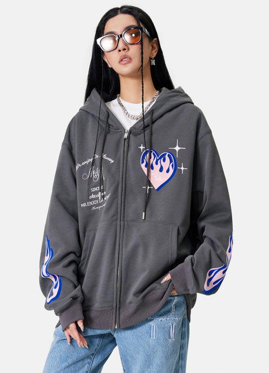 MEDM Love Zipper Hoodie
