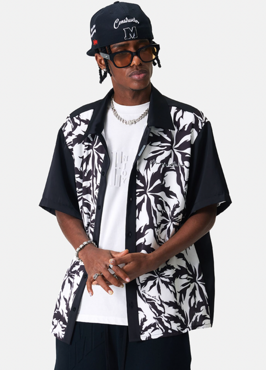 MEDM Tiger Pattern Coconut Tree Short Sleeved Shirt