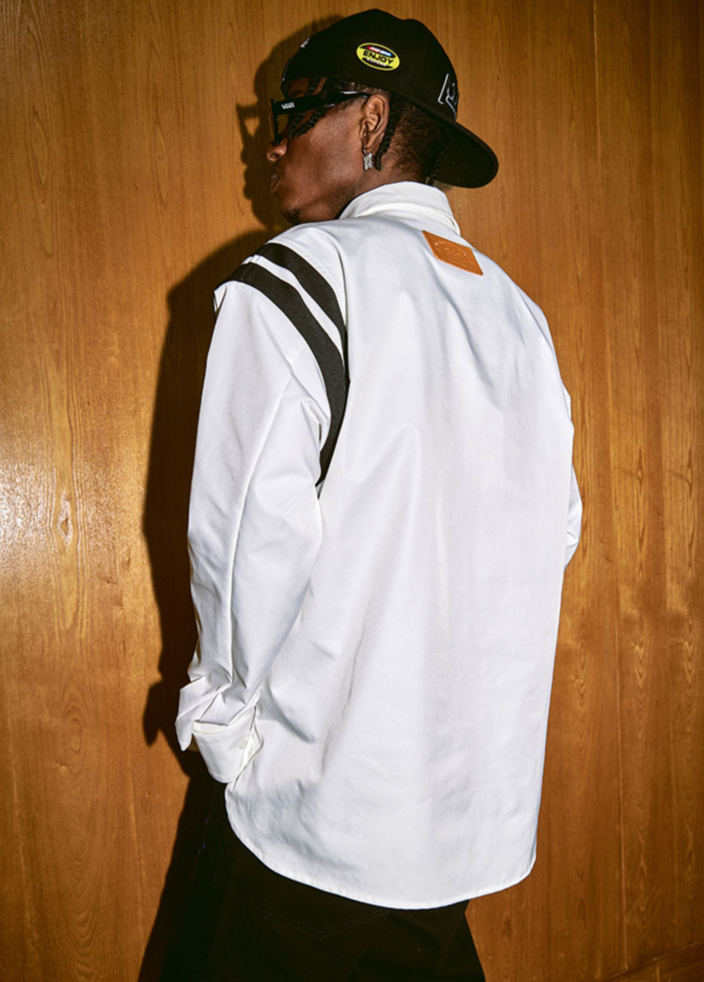 MEDM Lapel Striped Long Sleeves Shirt