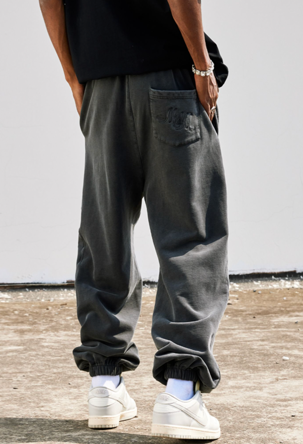 MEDM Washed Embroidered Sweatpants