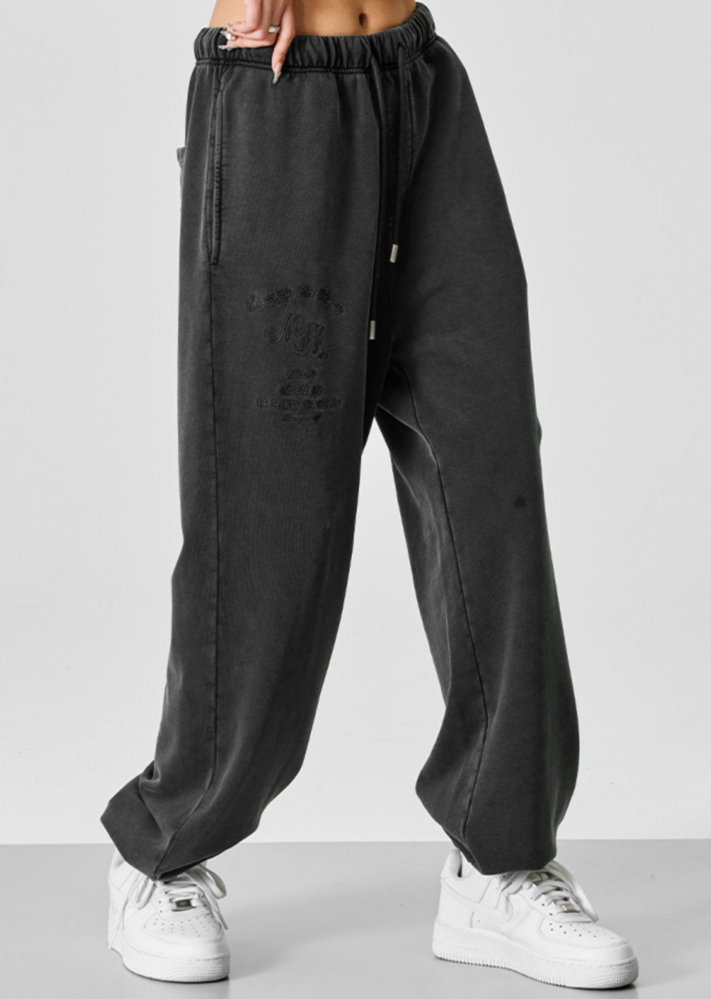 MEDM Washed Embroidered Sweatpants