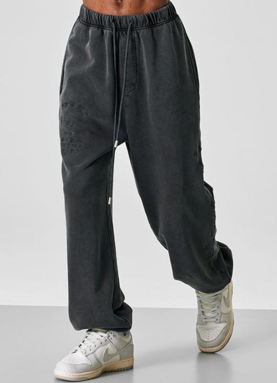 MEDM Washed Embroidered Sweatpants