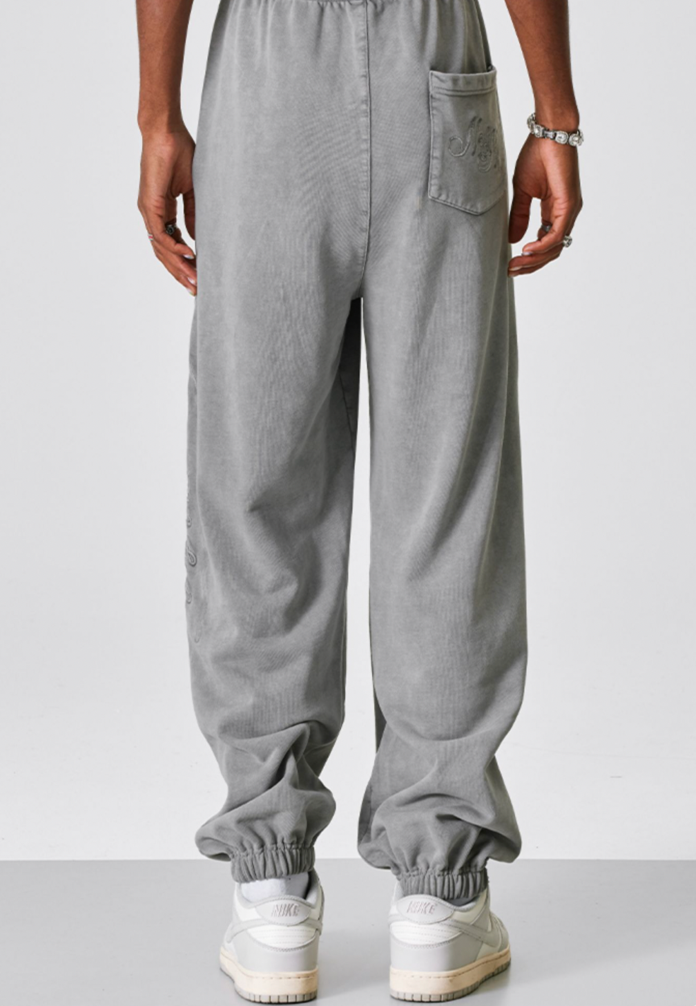 MEDM Washed Embroidered Sweatpants
