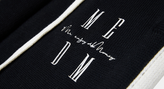 MEDM Contrast Color Drawstring Knitted Track Pants