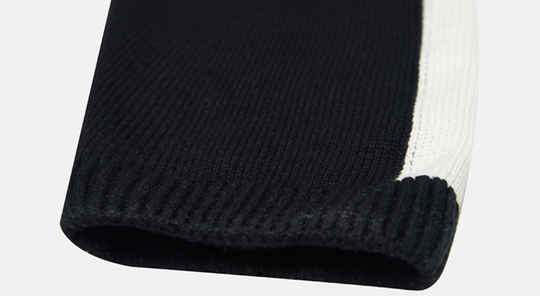 MEDM Contrast Color Drawstring Knitted Track Pants