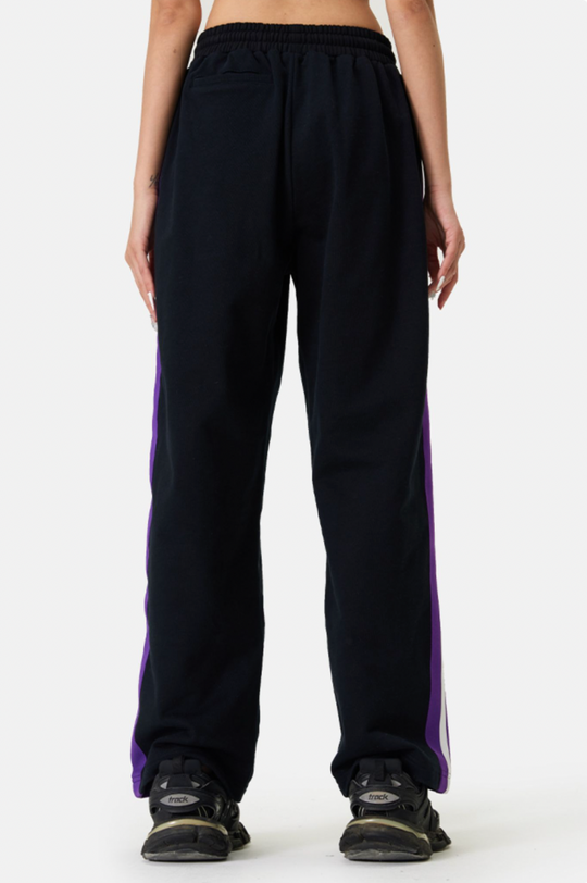 MEDM Wide Leg Contrast Color Track Pants