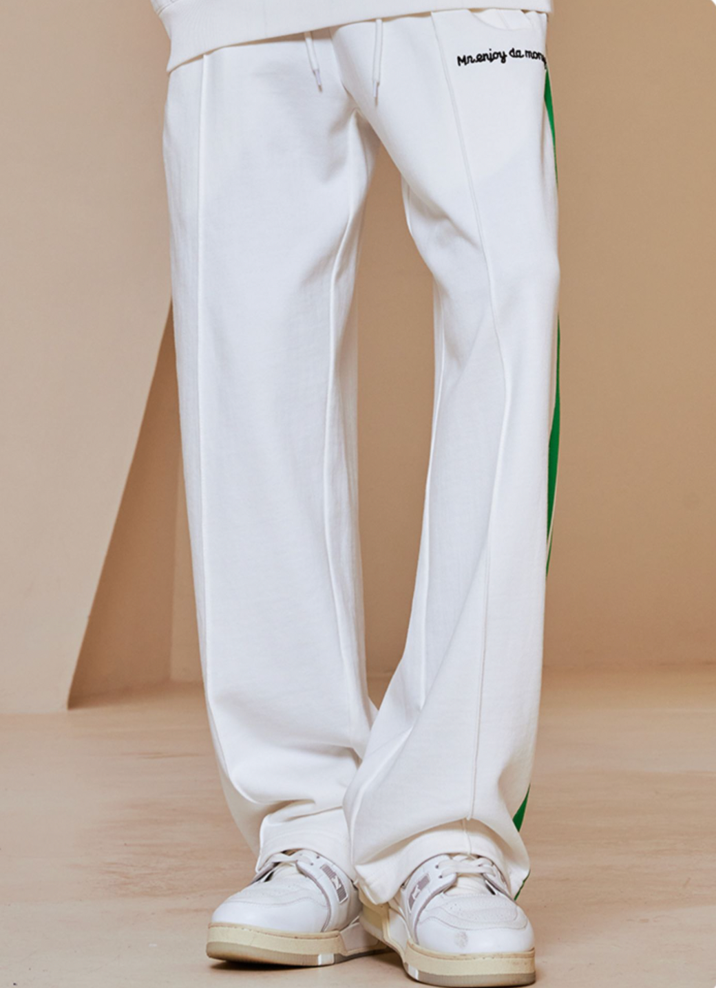 MEDM Wide Leg Contrast Color Track Pants