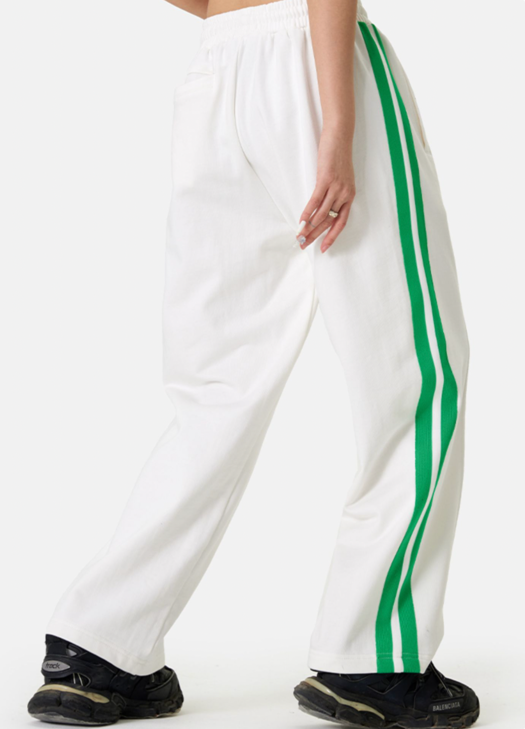 MEDM Wide Leg Contrast Color Track Pants