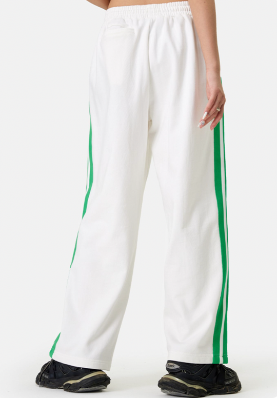MEDM Wide Leg Contrast Color Track Pants