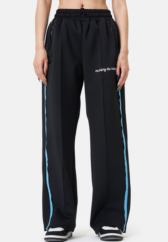 MEDM Color Matching Wide Leg Track Pants