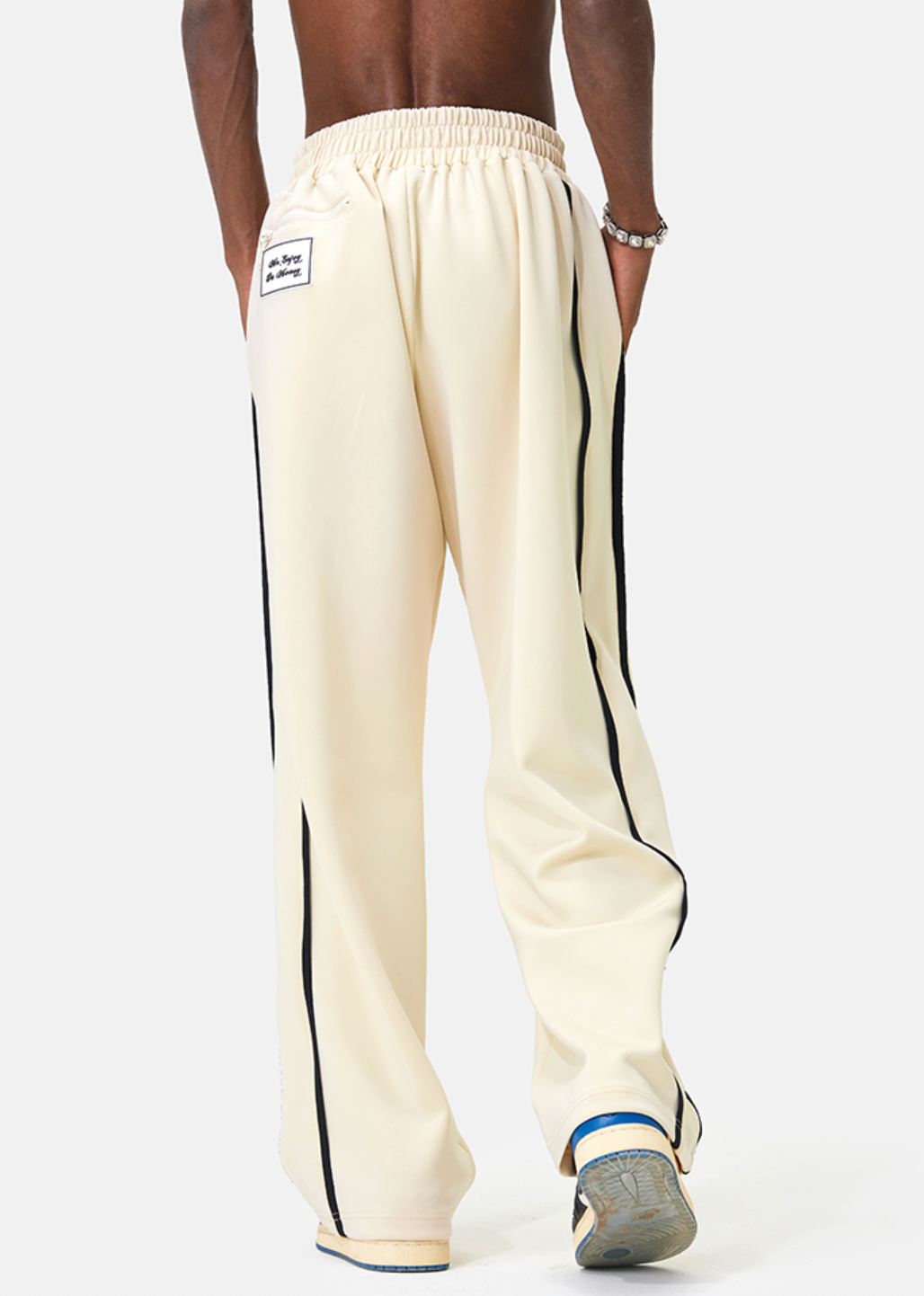 MEDM Color Matching Wide Leg Track Pants
