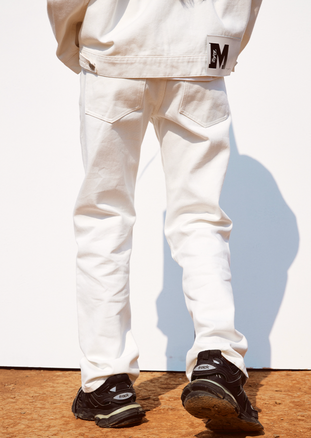 MEDM LOGO Embroidery Denim Pants