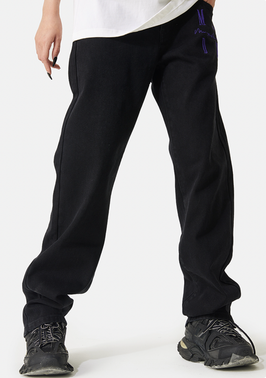 MEDM LOGO Embroidery Denim Pants