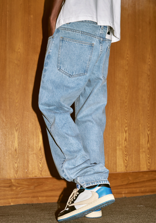 MEDM LOGO Embroidery Denim Pants