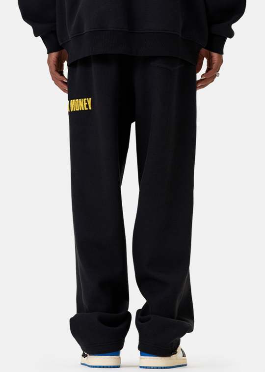 MEDM Waffle Letter Embroidery Track Pants