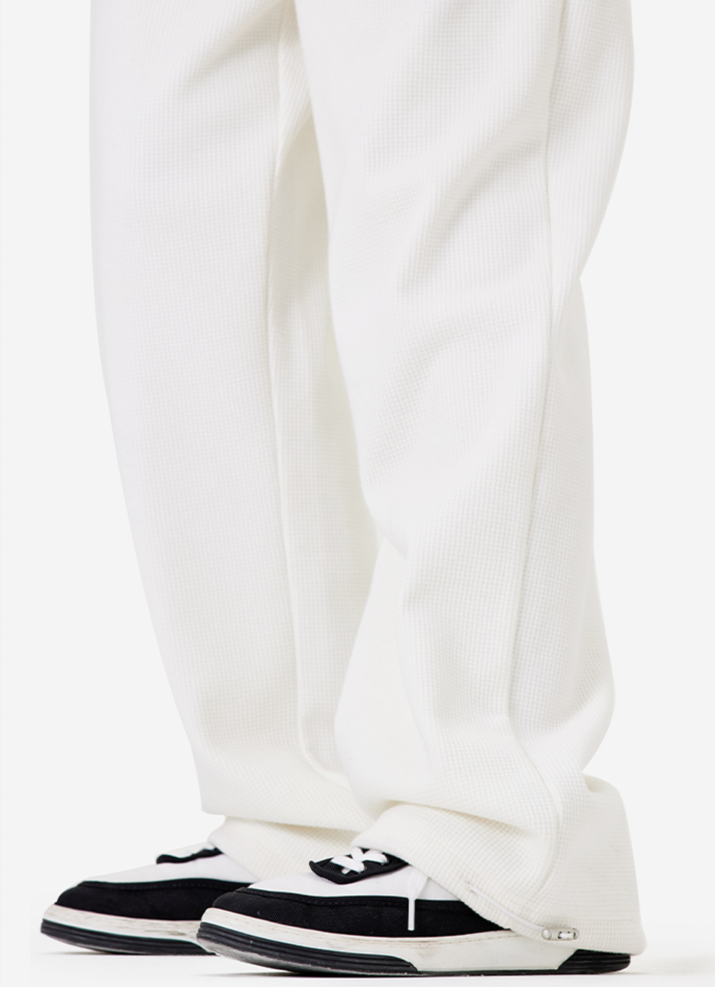 MEDM Waffle Letter Embroidery Track Pants