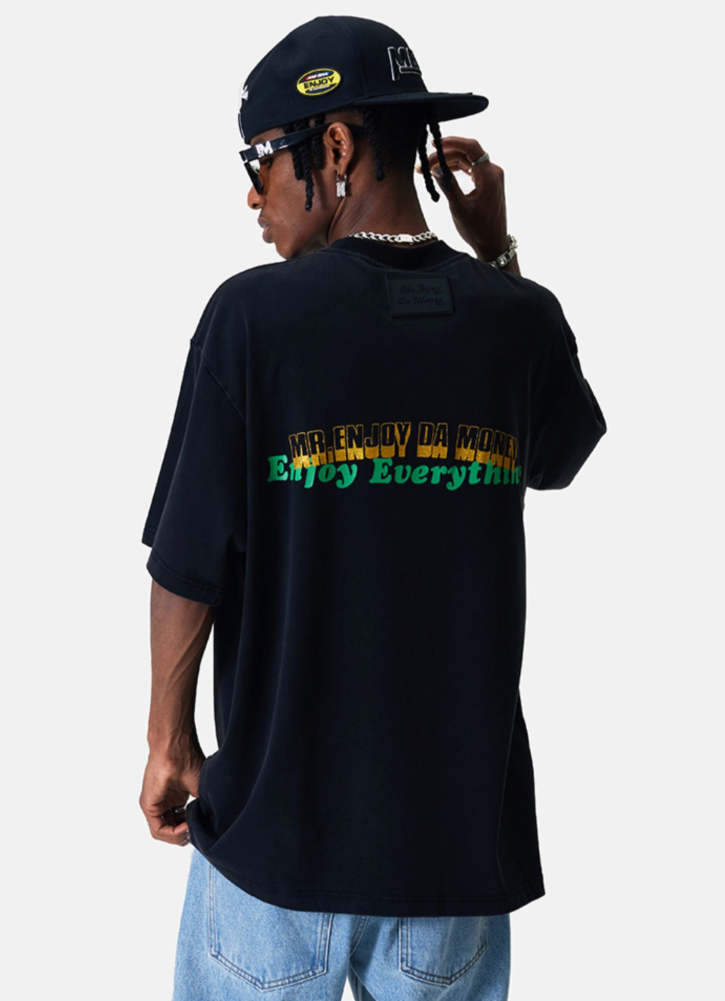 MEDM Hot Stamping Gold Letter Printing Tee