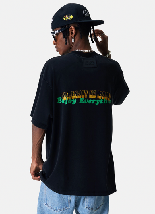 MEDM Hot Stamping Gold Letter Printing Tee