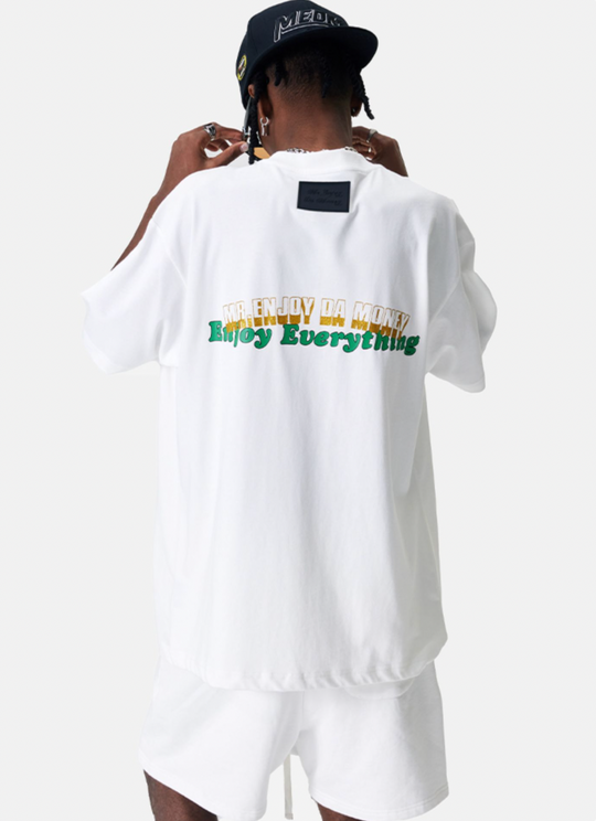 MEDM Hot Stamping Gold Letter Printing Tee