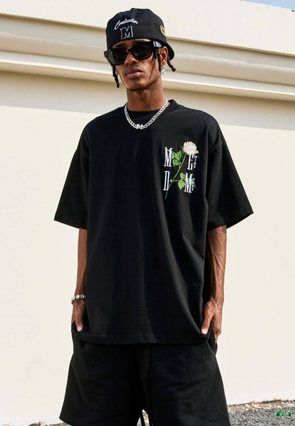 MEDM  Rose 3D Embroidery Tee