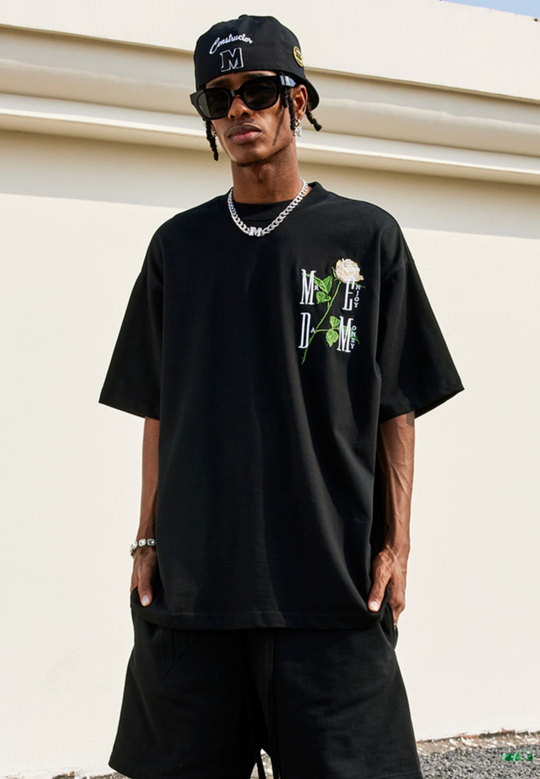 MEDM  Rose 3D Embroidery Tee