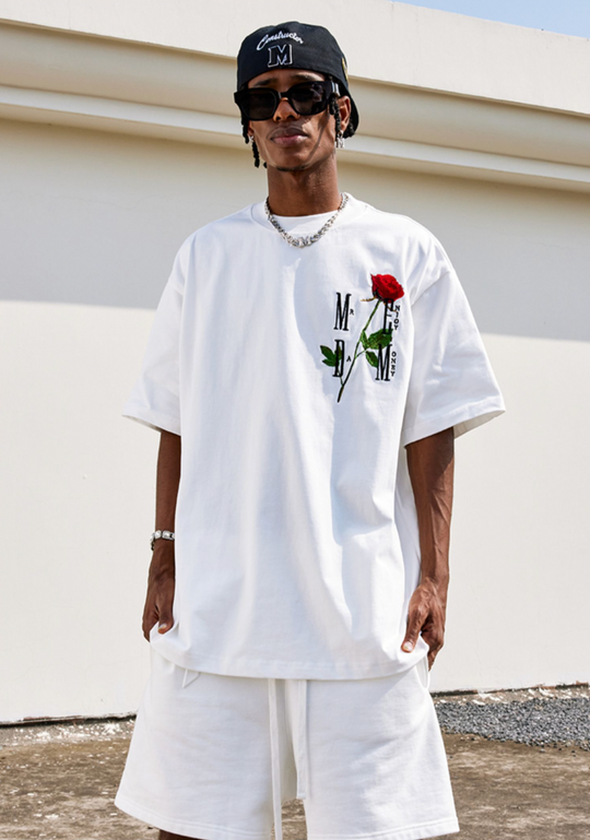 MEDM  Rose 3D Embroidery Tee